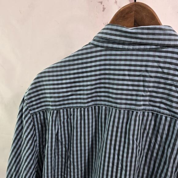 Tommy Bahama Shirt Mens XL Blue Short Sleece Button Up Striped Tencel - Picture 7 of 11